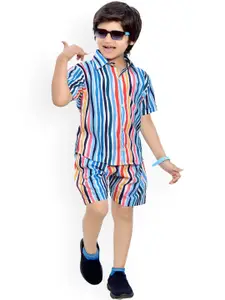 BAESD Boys Striped Pure Cotton Shirt with Shorts