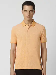 Van Heusen Sport Men Floral Polo Collar T-shirt