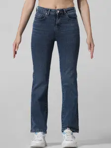 ONLY Women Flared High-Rise Light Fade Stretchable Jeans