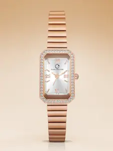 CARLINGTON Women Embellished Dial Bracelet Style Straps Analogue Watch Iconic 2032