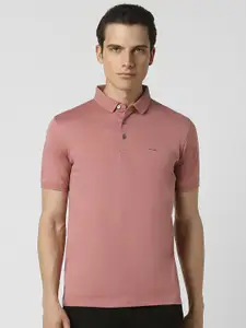 Van Heusen Men Mandarin Collar T-shirt