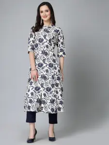 Stylum Women Printed Keyhole Neck Kurta