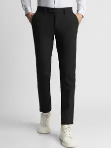 Peter England Men Slim Fit Mid-Rise Formal Trousers