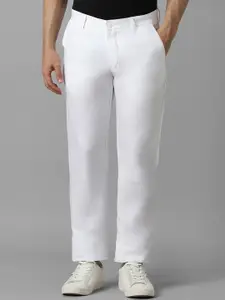 Louis Philippe Men Pure Linen Slim Fit Trousers