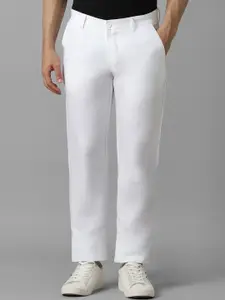 Louis Philippe Men Pure Linen Slim Fit Trousers