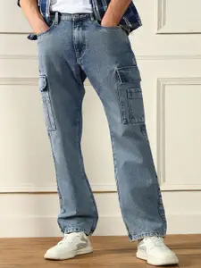 Dennis Lingo Men Relaxed Fit Low Distress Light Fade Jeans