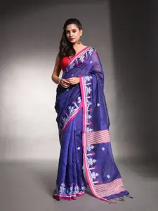 Charukriti Geometric Woven Design Silk Cotton Saree