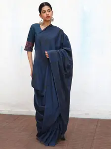 Chidiyaa Floral Printed Pure Cotton Block Print Saree