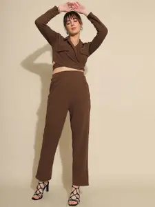 Selvia Long Sleeves Wrap Top & Trousers Co-Ord