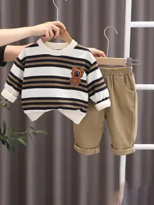 INCLUD Boys Striped T-shirt with Trousers