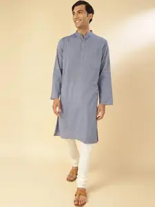 Fabindia Band Collar Cotton Straight Kurta