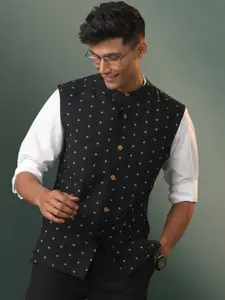VASTRAMAY Printed Pure Cotton Nehru Jacket