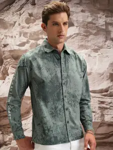 HIGHLANDER Camouflage Faded Cotton Casual Shirt