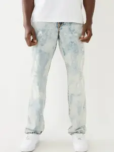 True Religion Men Straight Fit Highly Distressed Heavy Fade Jeans