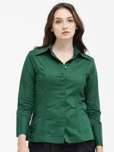 RAREISM Spread Collar Standard Cotton Opaque Casual Shirt