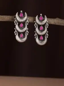 Fabindia Silver-Plated Contemporary Drop Earrings