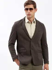 SHOWOFF Slim-Fit Notched Lapel Collar Single-Breasted Blazer
