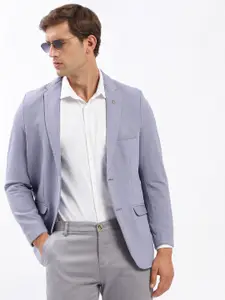 SHOWOFF Notched Lapel Collar Slim-Fit Single-Breasted Casual Blazer