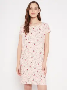 Camey Floral Printed T-Shirt Nightdress