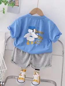 INCLUD Boys Printed T-shirt with Shorts