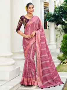 Saree mall Bandhani Poly Chiffon Sarees