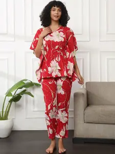 Bannos Swagger Floral Printed Pure Cotton Night suit