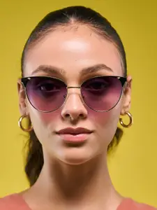 HASHTAG EYEWEAR Women Round Sunglasses with UV Protected Lens B80-692