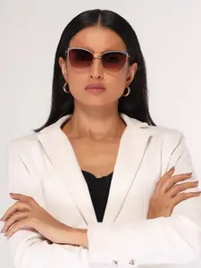 HASHTAG EYEWEAR Women Cateye Sunglasses with UV Protected Lens B80-690-brown