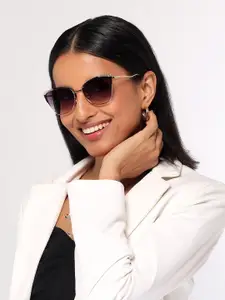 HASHTAG EYEWEAR Women Cateye Sunglasses With UV Protected Lens B80-690-purple