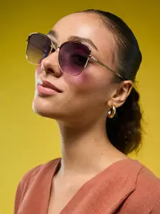 HASHTAG EYEWEAR Women Square Sunglasses with UV Protected Lens