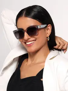 HASHTAG EYEWEAR Women Wayfarer Sunglasses with UV Protected Lens W-9095-grey