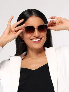 HASHTAG EYEWEAR Women Square Sunglasses with UV Protected Lens B80-682