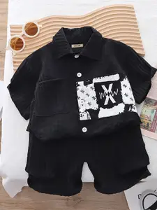 INCLUD Boys Printed Shirt with Shorts