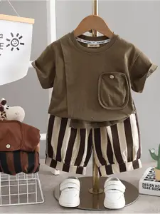 INCLUD Infant Boys T-shirt with Striped Shorts