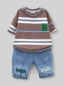 INCLUD Boys Striped Top with Shorts