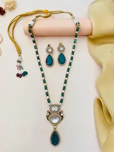 ABDESIGNS Stone Studded Necklace and Earrings Set
