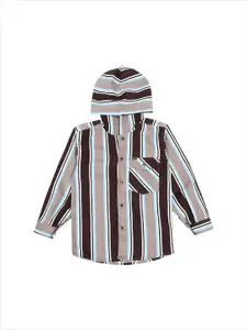 Actuel Boys Striped Printed Cotton Casual Shirt
