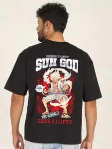 PRONK Short Sleeves Cotton Printed Applique T-shirt