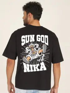 PRONK Printed Round Neck Oversized T-shirt