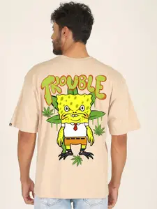 PRONK Printed Short Sleeves Cotton Applique T-shirt