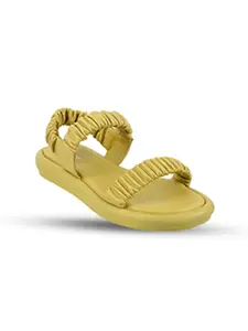 Mochi Textured Open Toe Flats