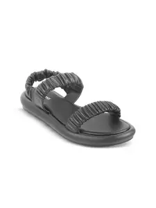 Mochi Textured Open Toe Flats