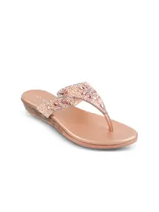 Mochi Embellished Open Toe Flats