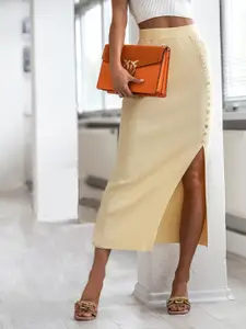 StyleCast Yellow Pencil Midi Skirts