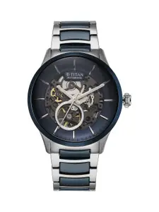 Titan Men Skeleton Dial & Stainless Steel Analogue Automatic Motion Powered Watch