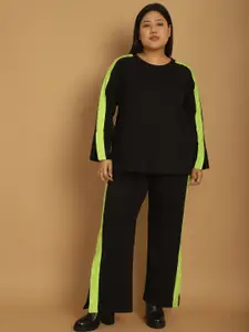 theRebelinme Plus Size T-Shirt & Trousers Co-Ords