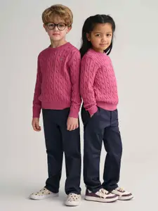 GANT Boys Cable Knit Cotton Pullover Sweaters
