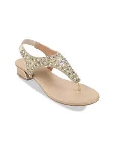 Mochi Embellished Open Toe Block Heels