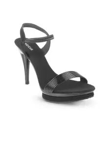 Mochi Textured Open Toe Stiletto Heels