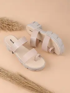 WALKWAY by Metro Textured One Toe Platform Heels